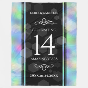 Couverture Polaire Élégante 14ème anniversaire du Mariage Opal