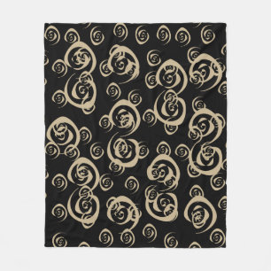 Couverture Polaire Elégante spirale moderne motifs