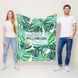 Couverture Polaire Élégante végétation tropicale sur mesure Hawaii Le