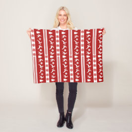 Couverture Polaire Élégants rennes Snowflakes Lignes Petites