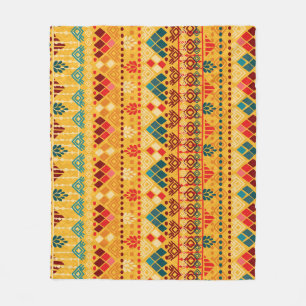 Couverture Polaire Éléments tribaux, motif polyvalent et transparent.