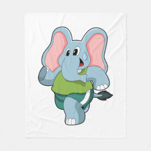 Couverture Polaire Elephant at Running