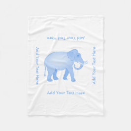 Couverture Polaire Éléphant bleu - éléphant d'Asie - bébé