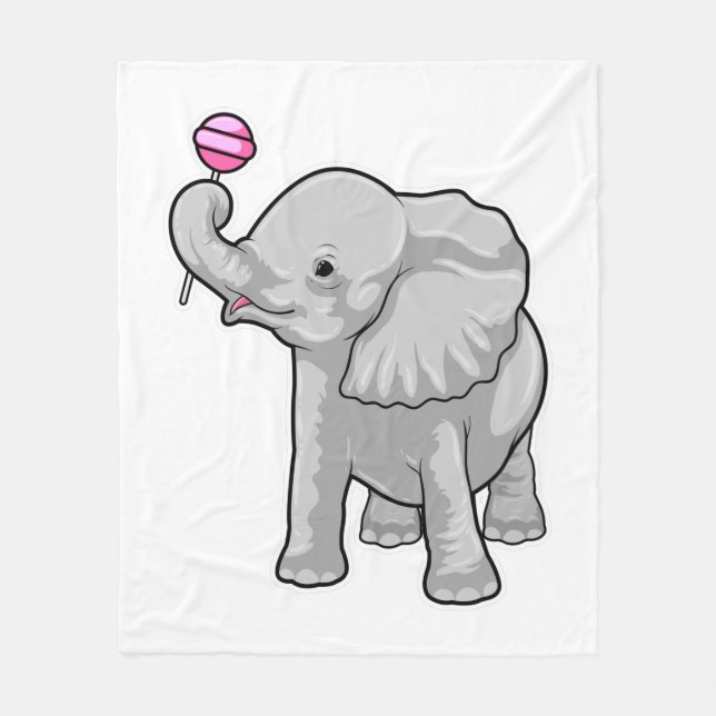 Couverture Polaire Eléphant Lollipop (Devant)
