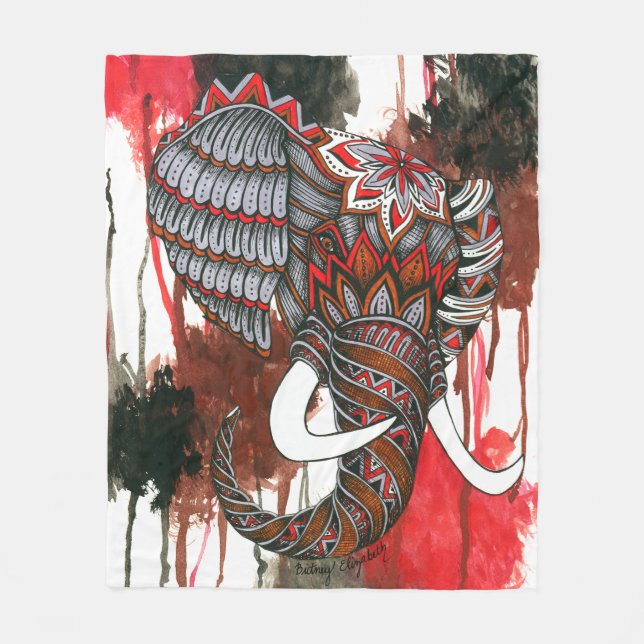 Couverture Polaire Éléphant royal (Devant)