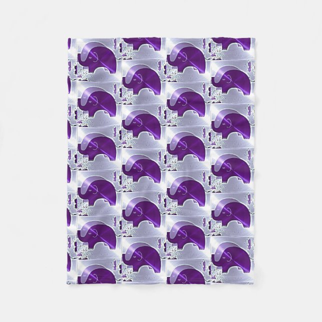 Couverture Polaire Eléphants de sensibilisation à la maladie d'Alzhei (Devant)
