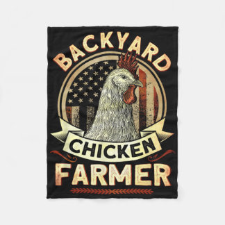 Couverture Polaire Éleveur de poulets de basse-cour Drapeau américain