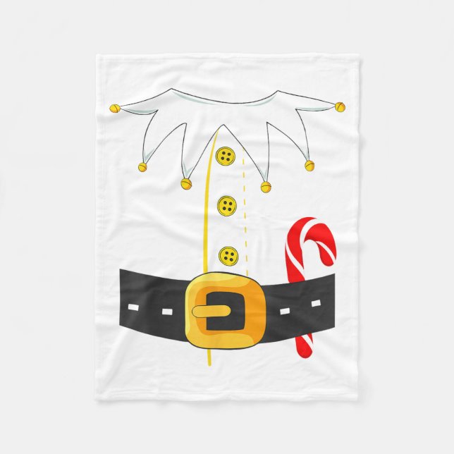 Couverture Polaire Elf Costume Christmas Holiday Men Women Kids  (Devant)