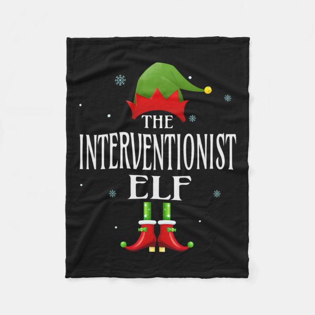 Couverture Polaire Elf Xmas - Groupe de famille de jumelage Intervent (Devant)