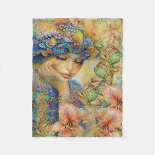 Couverture Polaire Elle Est Perdue Parmi Ses Fleurs