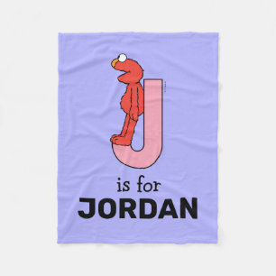 Couverture Polaire Elmo Alphabet   J rose