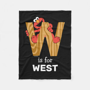 Couverture Polaire Elmo Alphabet   W Bois