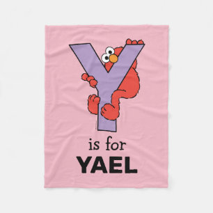 Couverture Polaire Elmo Alphabet Y Violet