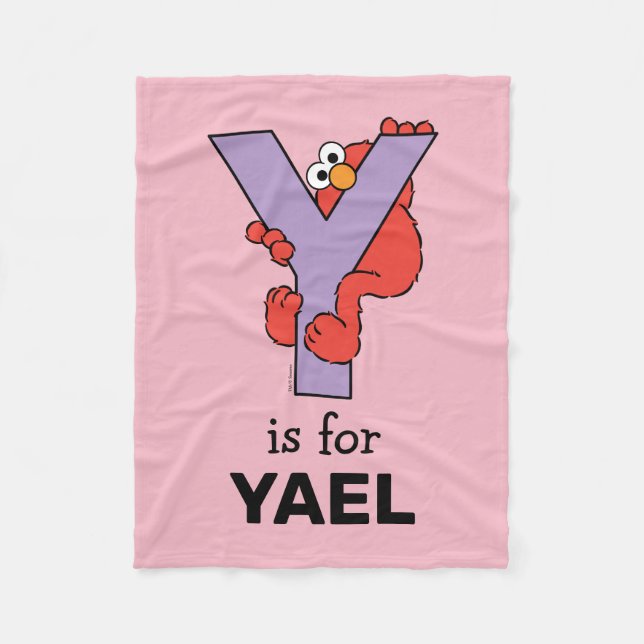 Couverture Polaire Elmo Alphabet | Y Violet (Devant)
