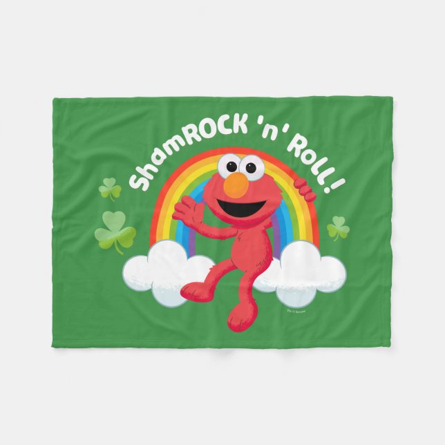Couverture Polaire Elmo | Arc en arc-en-ciel shamrock 'n' (Devant (Horizontal))
