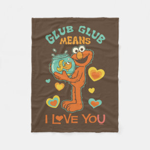 Couverture Polaire Elmo Holding son poisson rouge animal