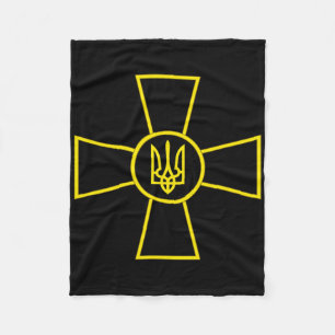 Couverture Polaire Emblème des forces armées d'Ukraine Drapeau de l'a