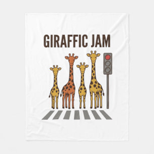 Couverture Polaire Embouteillage giraffic Drôle de girafe traversant