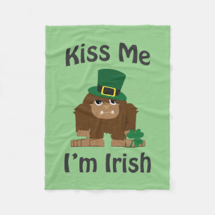 Couverture Polaire Embrasse-moi Je suis Irlandais bigfoot