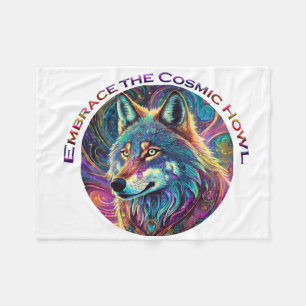 Couverture Polaire Embrassez le loup de Howl cosmique