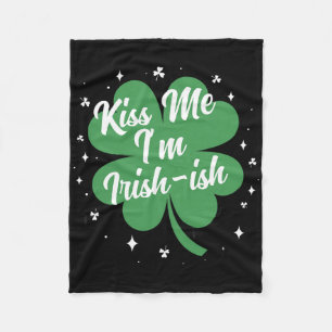 Couverture Polaire Embrassez-moi, je suis Irlandais-irlandais Drôle C