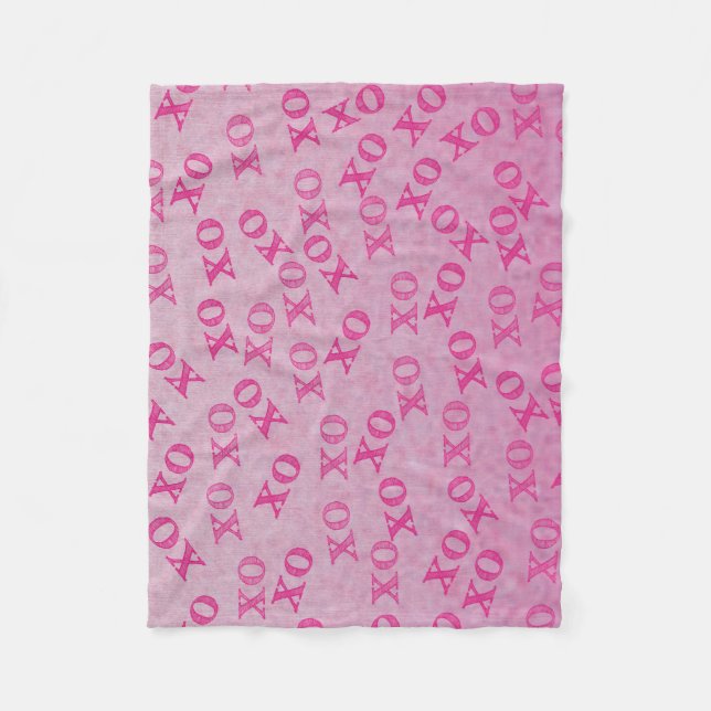 Couverture Polaire Embrous Et Baisers Rose XO XO (Devant)