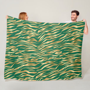 Couverture Polaire Emerald and Gold Safari Series Design 2