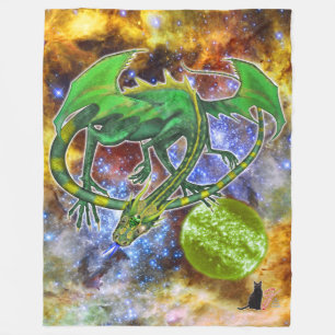 Couverture Polaire Émeraude Cosmologique Dragon Fleece Blanket