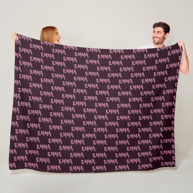 Couverture Polaire EMMA, Votre nom Fleece Blanket (En situation)