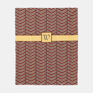 Couverture Polaire Empreinte de léopard Chevron Fleece Blanket