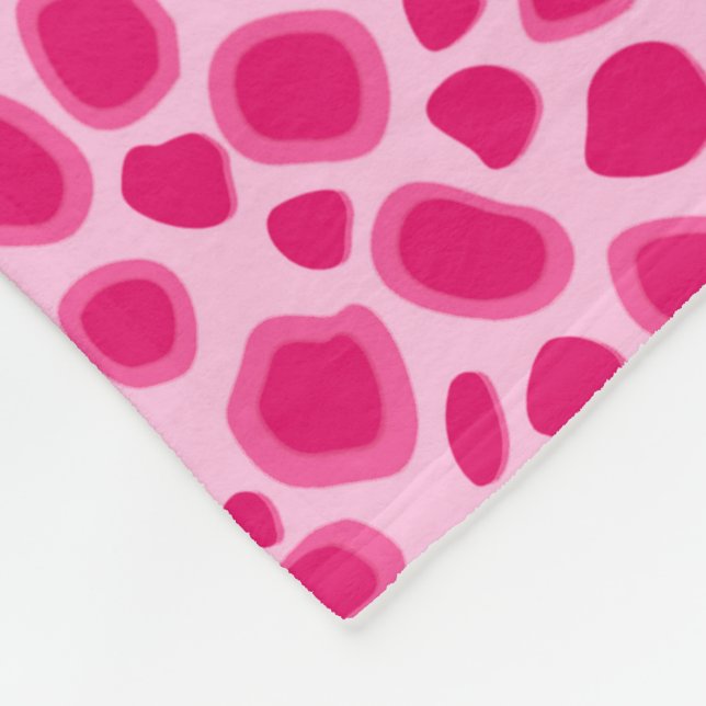 Couverture Polaire Empreinte de léopard - fuchsia et rose-clair (Coin)