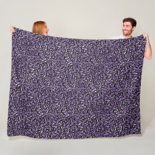 Couverture Polaire Empreinte de léopard pourpre