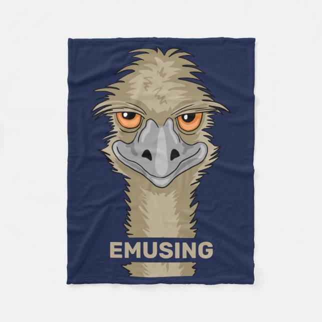 Couverture Polaire Emuser Funny Emu Pun (Devant)