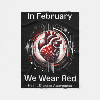 Couverture Polaire En Février, Nous Portons Red Heart Health Awarenes
