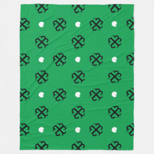 Couverture polaire en forme de trèfle Lucky Hearts