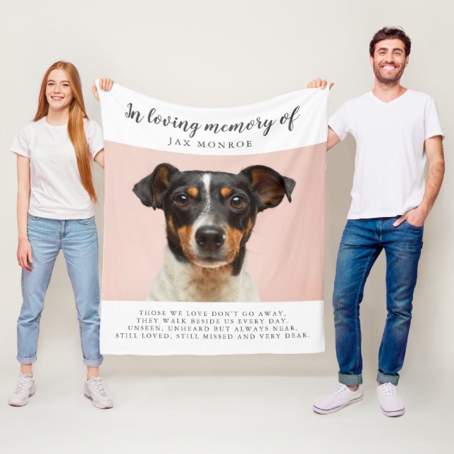Couverture Polaire En Mémoire Amoureuse Photo Pet Mémorial Blanket (En situation)