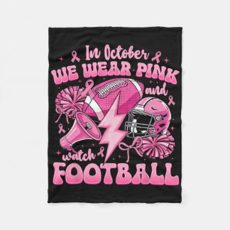 Couverture Polaire En Octobre, Nous Portons Le Rose Et Suivons Footba