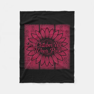 Couverture Polaire En Octobre Nous Portons Pink Ribbon Sunflower Brea