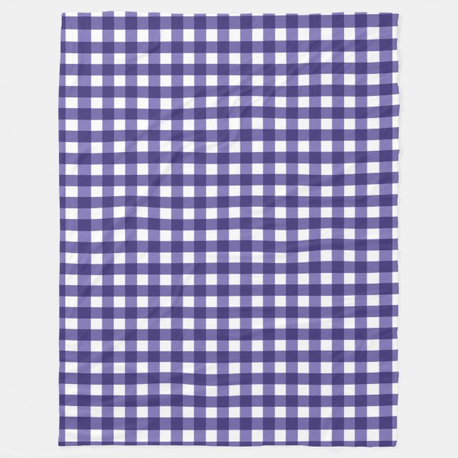 Couverture Polaire En vichy bleu marine (Devant)