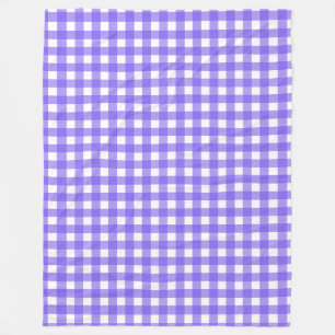 Couverture Polaire En vichy périphérique et blanc