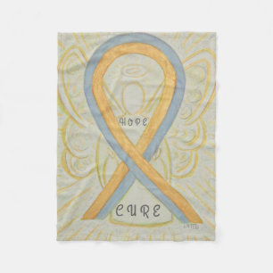 Couverture Polaire Enfance Cerveau Cancer Sensibilisation Angel Blanc