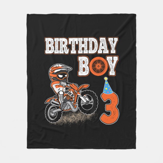 Couverture Polaire Enfant de 3 ans - Enfant d'anniversaire - Vélo de  (Devant)