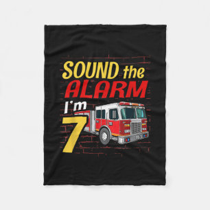 Couverture Polaire Enfant Fire Truck 7e anniversaire fête cadeau pomp
