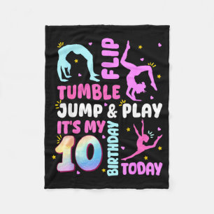 Couverture Polaire Enfants 10 ans anniversaire Gymnaste 10ème Gymnast