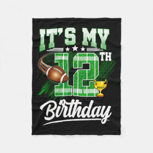 Couverture Polaire Enfants 12 Ans C'est Mon 12e Anniversaire Football