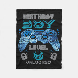 Couverture Polaire Enfants 6ème Anniversaire Joueur Niveau 6 Débloqué