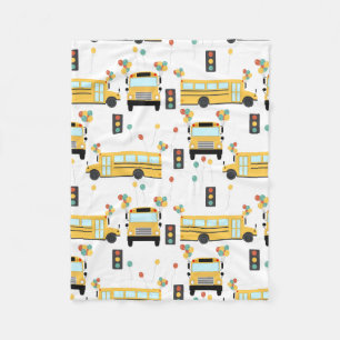 Couverture Polaire Enfants de la fête des autobus scolaires