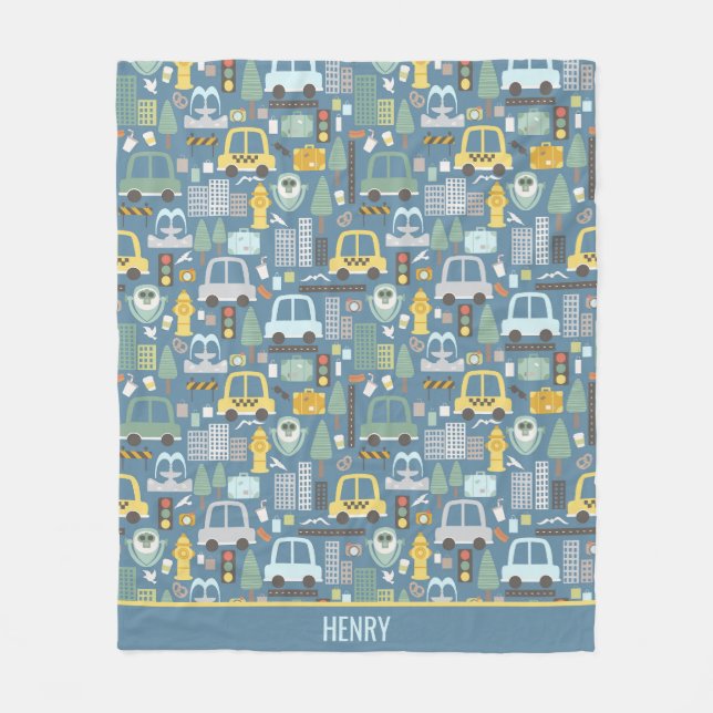 Couverture Polaire Enfants en transport urbain personnalisés (Devant)