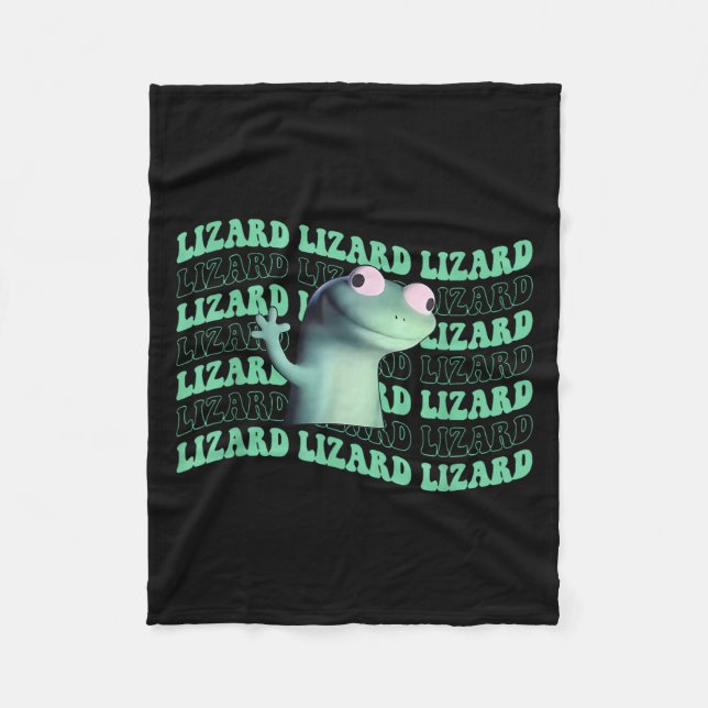 Couverture Polaire Enfants Funny Weirdcore animal Super Lizard Lizard (Devant)