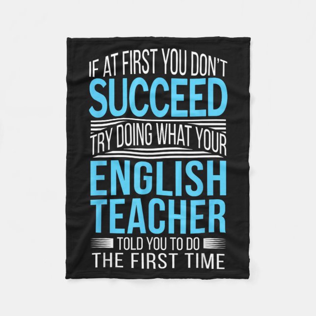 Couverture Polaire Englieacher If At First You Don't Succeed Funny Sm (Devant)